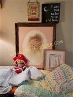 Nursery Bedding, Wall Hangings, Jacket and Doll