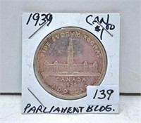 1939 CANADA SILVER DOLLAR FEATURING THE CANADA