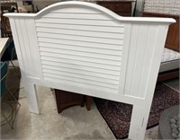 Queen size shutter style Headboard white with