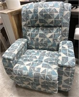 Patterned Upholstered Power Reclining Chair