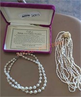 Cultured Pearl necklace lot