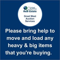 Please bring help to move and load any heavy &
