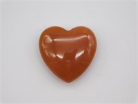 CARNELIAN HEART ROCK STONE LAPIDARY SPECIMEN