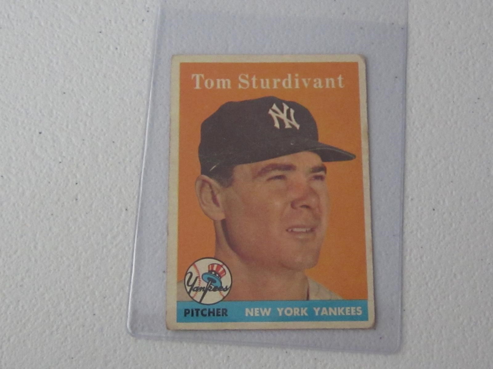 1958 TOPPS TOM STURDIVANT NO.127 VINTAGE