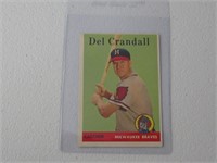 1958 TOPPS DEL CRANDALL NO.390 VINTAGE