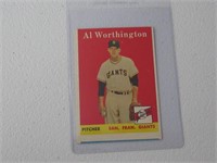 1958 TOPPS AL WORTHINGTON NO.427 VINTAGE