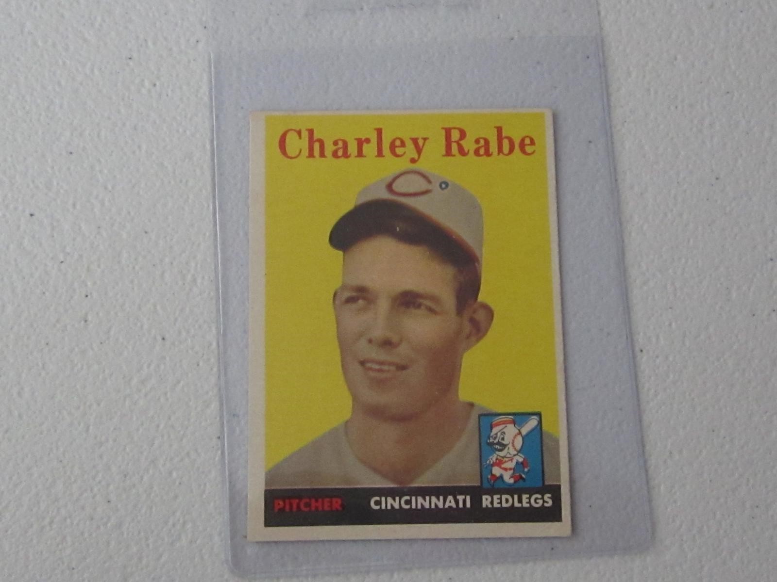 1958 TOPPS CHARLEY RABE NO.376 VINTAGE