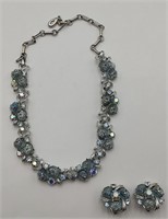 Lisner Necklace w/Ear Clips-Fancy Lava Stones