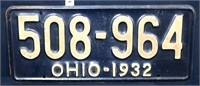 1932 Ohio license plate