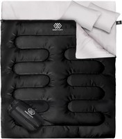 Double Sleeping Bag with Pillow, Extra Large