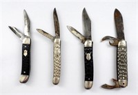 (4) MULTI-BLADE FOLDING POCKET KNIVES