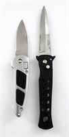 (2) PUSH BUTTON LOCK FOLDING KNIVES