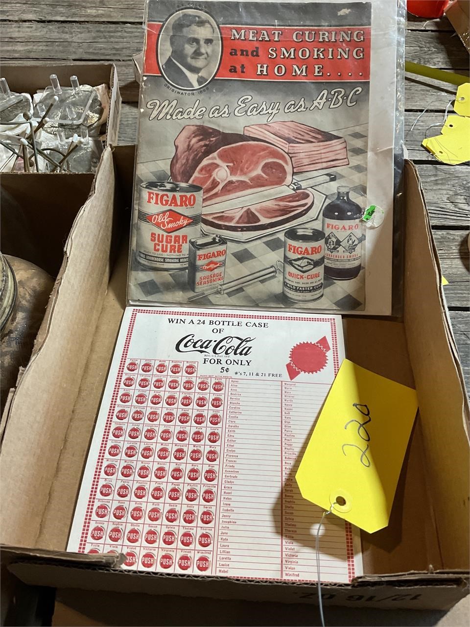 Coca-Cola advertising punchboard meat curing AD