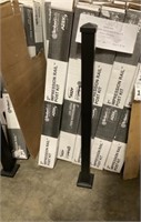 3" x 3" x 54" Black Aluminum Rail Post Kit x 4