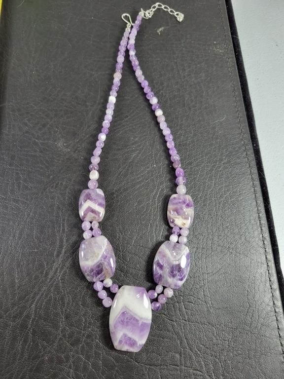 Amethyst Sterling Necklace By Desert Rose Trading