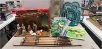 Box Of Assorted Items, Nativity Set, Geckobot Toy