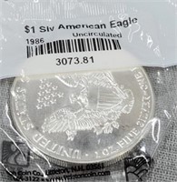 1986 Silver American Eagle, Uncirculated