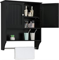 Iwell Wall Cabinet  Adjustable Shelf  Black