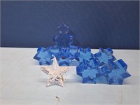 Wiesenthalhute Blue Glass Stars And Tree