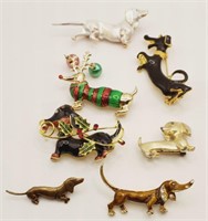 (M) Dachshund Brooches (1-1/2" to 2-1/2" long)