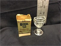 Vitnage Clear Glass ROYAL Eye Wash Cup in Box