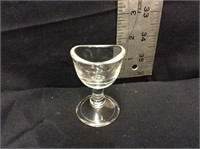 Clear Glass Eye Wash Cup with Knob Base