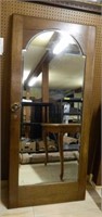 Oak Shaped Beveled Mirror Door.