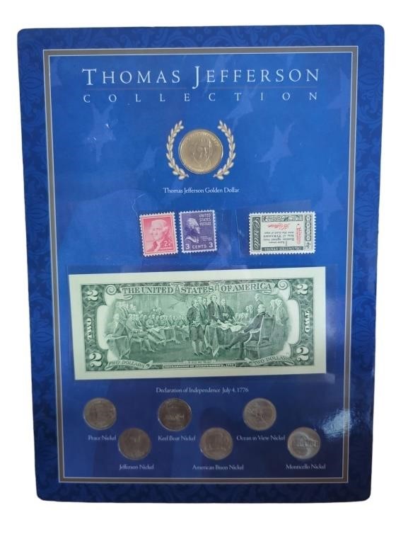 Thomas Jefferson Coin, stamp, and paper money