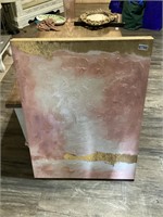 Pink canvas painting picture