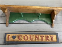 Country Sign and Shelf