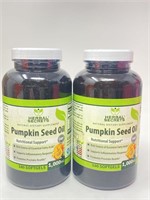 New (2) Herbal Secret's Pumpkin Seed Oil 1000 Mg