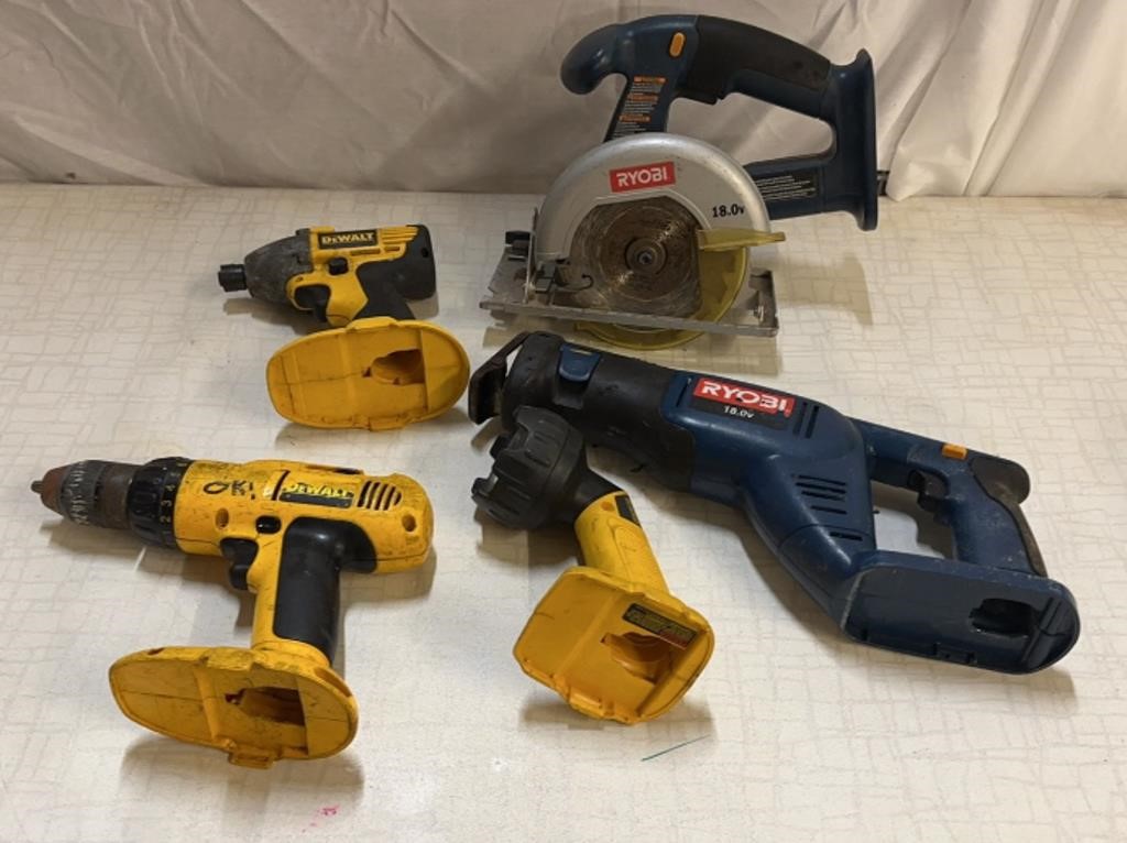 Cordless Dewalt & Ryobi Tools