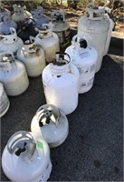 6 Metal Propane Tanks