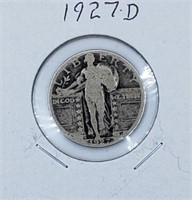 1927-D U.S. Silver Standing Liberty Quarter