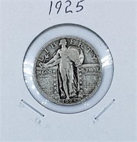 1925 U.S. Silver Standing Liberty Quarter -