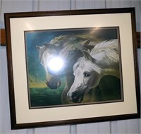 2 PICTURES,  COWBOY AND  OTHER IS HORSES
