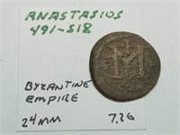 OF) 491-518 Anastasius Byzantine empire coin