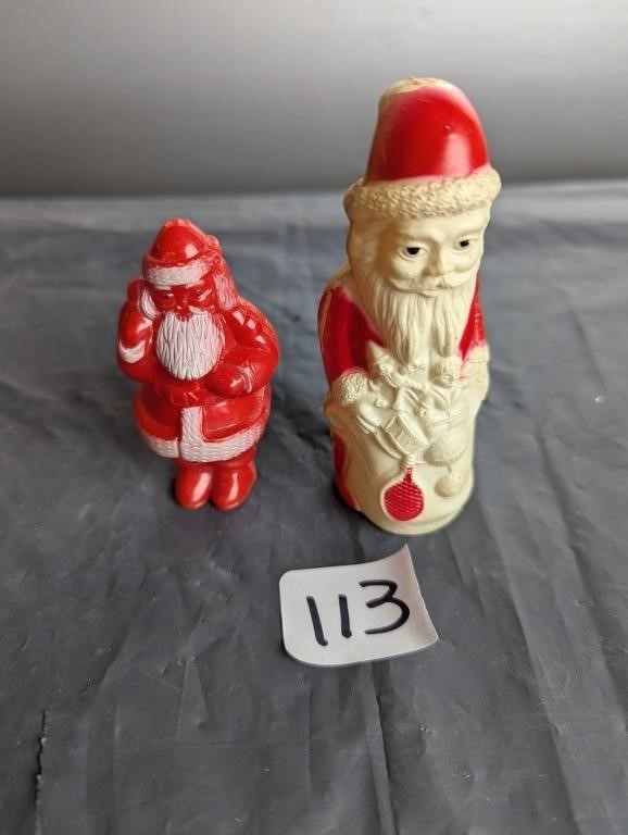 2 Piece Santa Lot- Irwin Celluloid & Hard Plastic