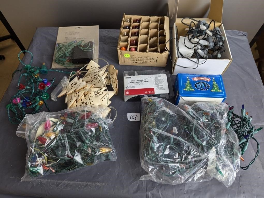 Box Lot of Various Christmas Lighting