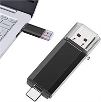 NEW 128GB Flash Drive, 2in1 Memory Stick Keychain