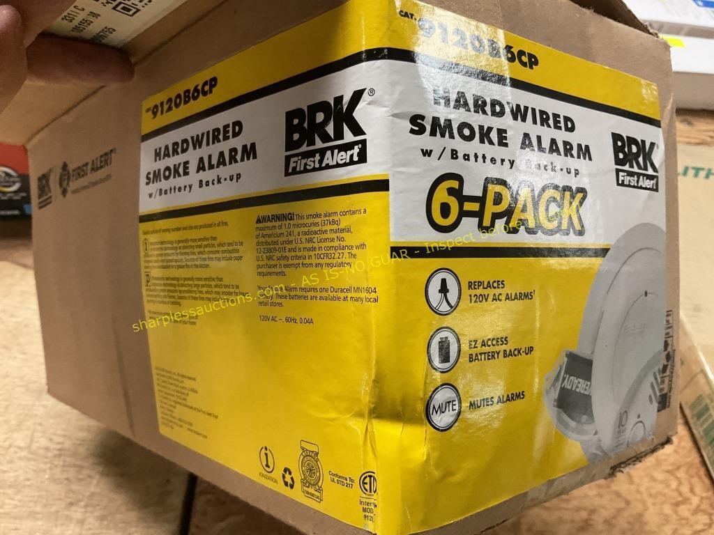 6-pk First Alert Smoke Alarm/ Battery Backup