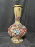 Vintage Cloisonné vase Butterfly Brand Beijing