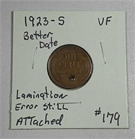 1923-S  Lincoln Cent   VF