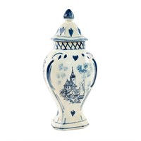 Delft Hand Painted Blue and White Porcelain Lidded