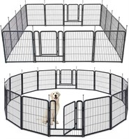 TMEE Dog Playpens 16 Panels Dog Fence