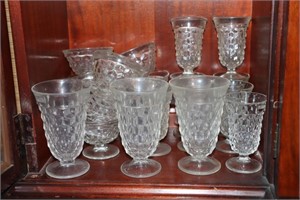 Fostoria American pattern clear water and  juice