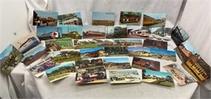 Collectors’ Railroad Post Cards:, qty 36