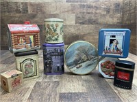 Decorative Tins : Hershey’s, Log Cabin, Good