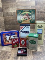 Tobacco Tins, Cigar Tin, Cracker Tin, Tea Tin,