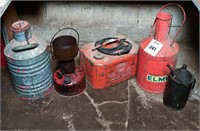 GROUP OF GAS CANS & STOVE